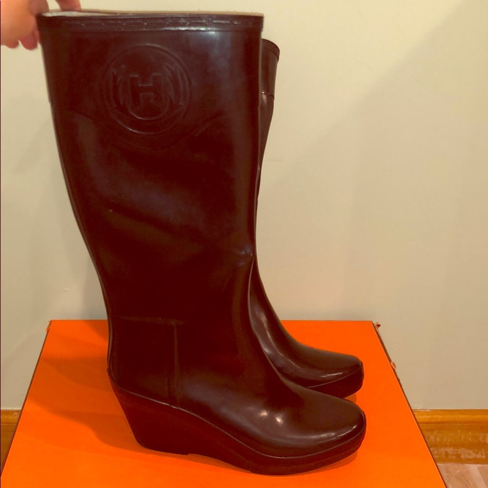 Hunter wedge rainboots